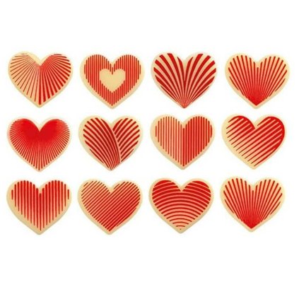 PCB Čokoládová mini srdíčka 12ks