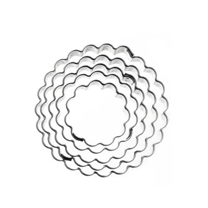 Orion Sada nerezových vykrajovátek Kolečko Vlnka 5ks