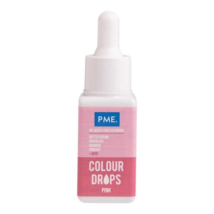 PME Colour Drops Pink 20ml (barva do tuků)