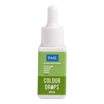 PME Colour Drops Green 20ml (barva do tuků)
