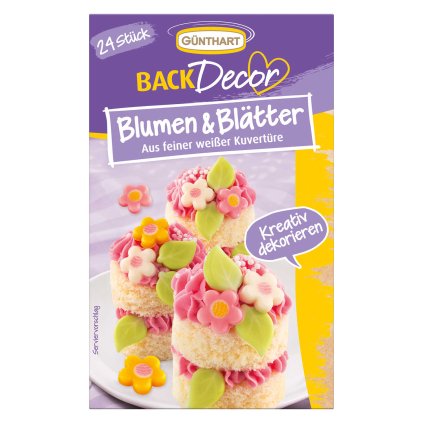 Günthart Čokoládové květy a lístky 24ks