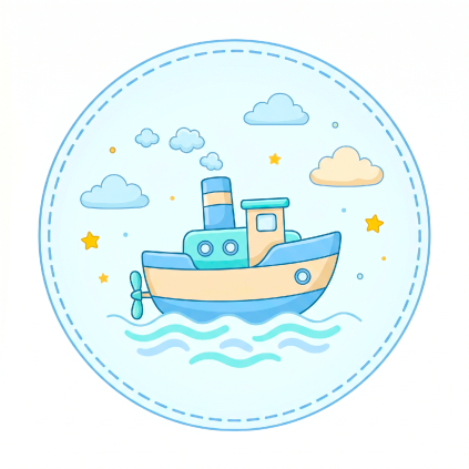 Jedlý papír ilustrované lodička