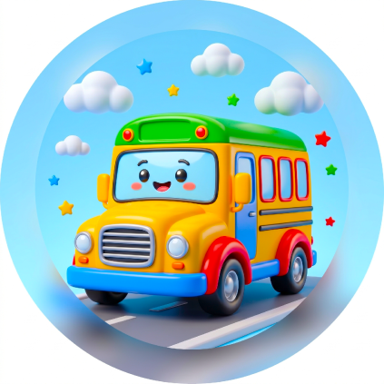 Jedlý papír kreslený autobus