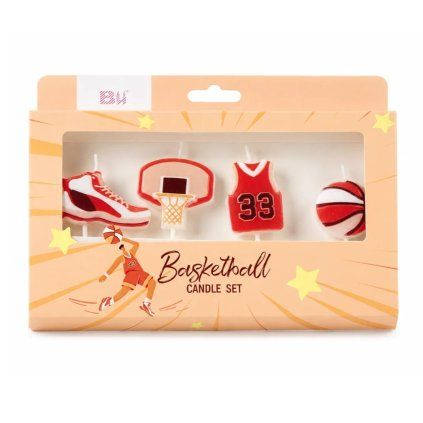 Dortové svíčky Basketbalový set 4ks