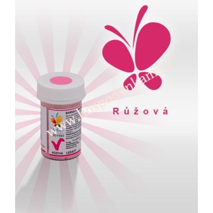 Prachová barva do čokolády - růžová
