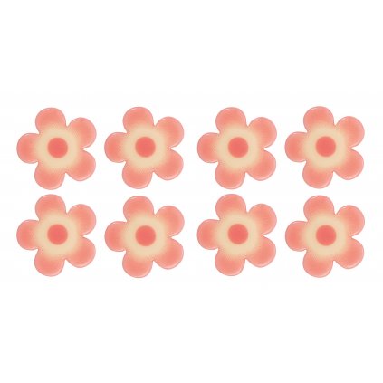 Čokoládová dekorace Kytičky růžové 8ks