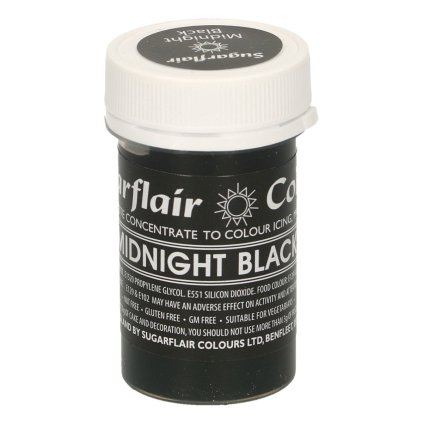 Gelová barva Sugarflair Midnight Black