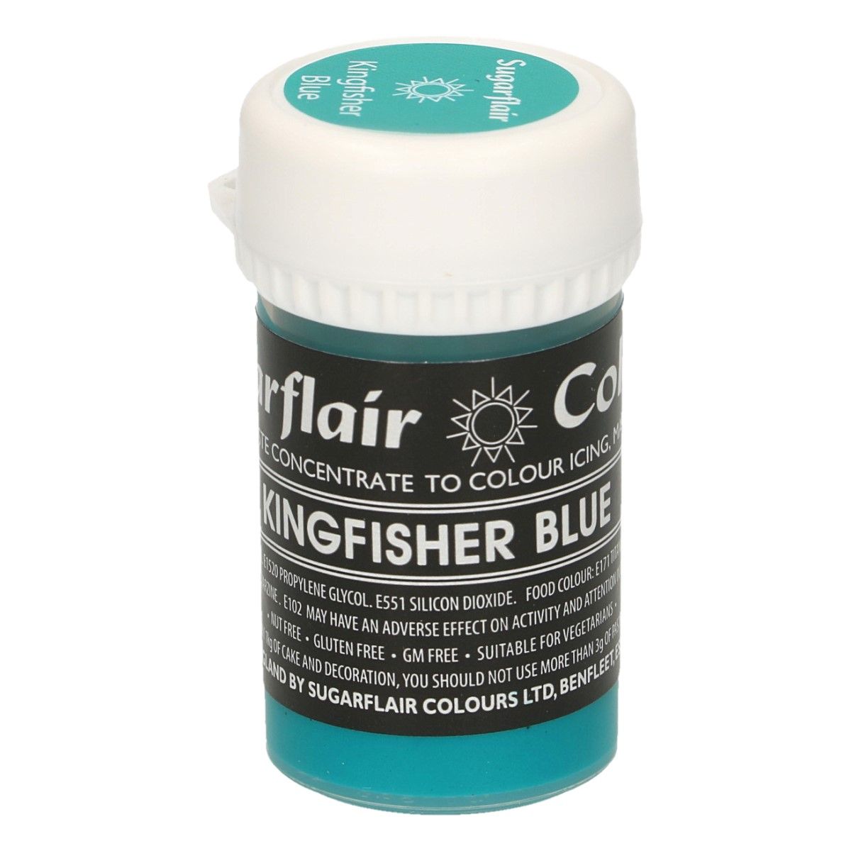 Gelová barva Sugarflair Kingfisher Blue 25g