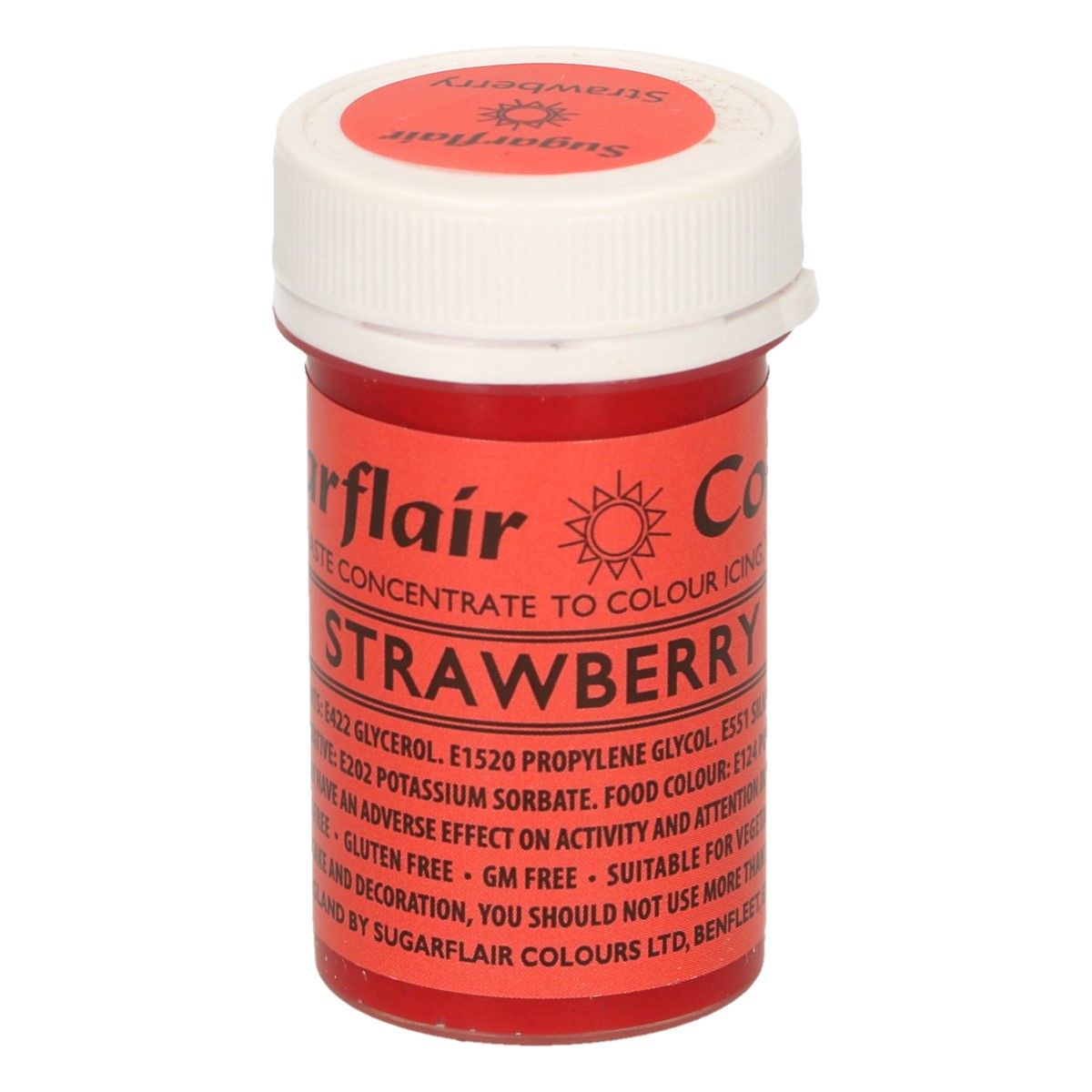 Gelová barva Sugarflair Strawberry 25g