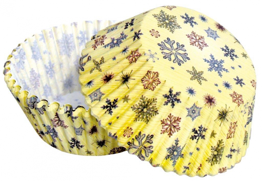 Cukrářské košíčky Sněhové vločky (žluté)