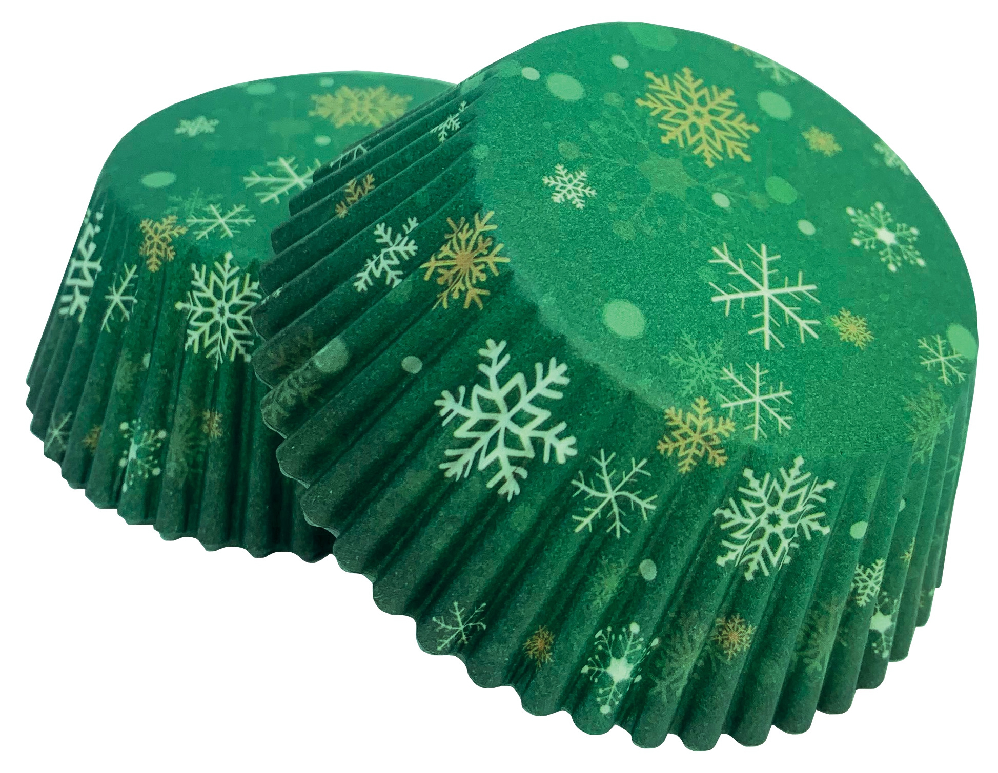 Cukrářské košíčky Sněhové vločky (zelené)