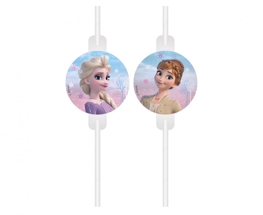 Papírová brčka Frozen (Anna a Elsa)