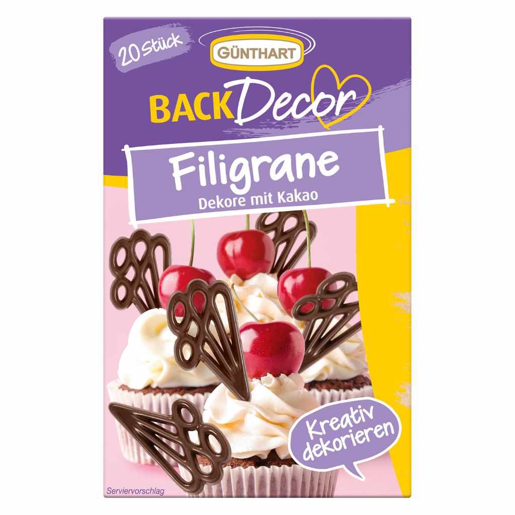 Günthart Kakaová dekorace Filigránky 20ks