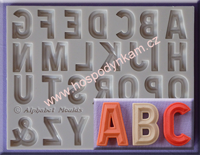 Silikonová forma na marcipán - abeceda