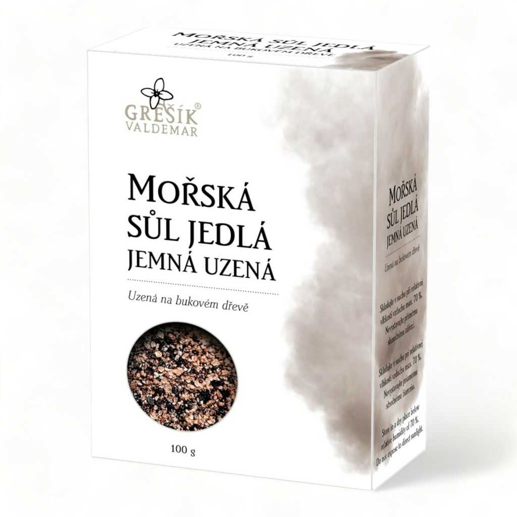 Valdemar Grešík Sůl Mořská jedlá jemná uzená 100g