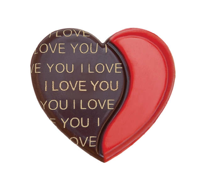 3D Čokoládové srdce I love you 10ks