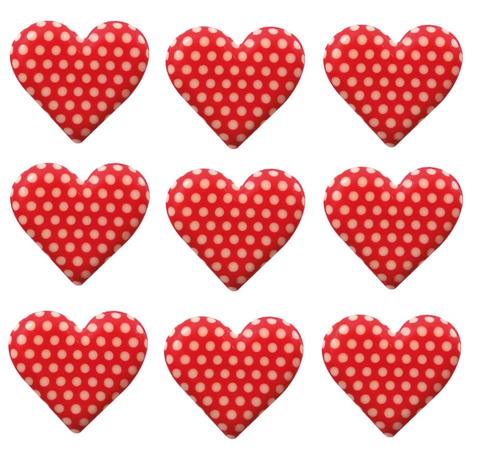 Čokoládové srdce s puntíky 18ks