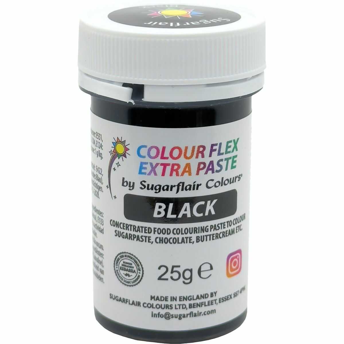 Sugarflair Gelová barva Extra Paste Black