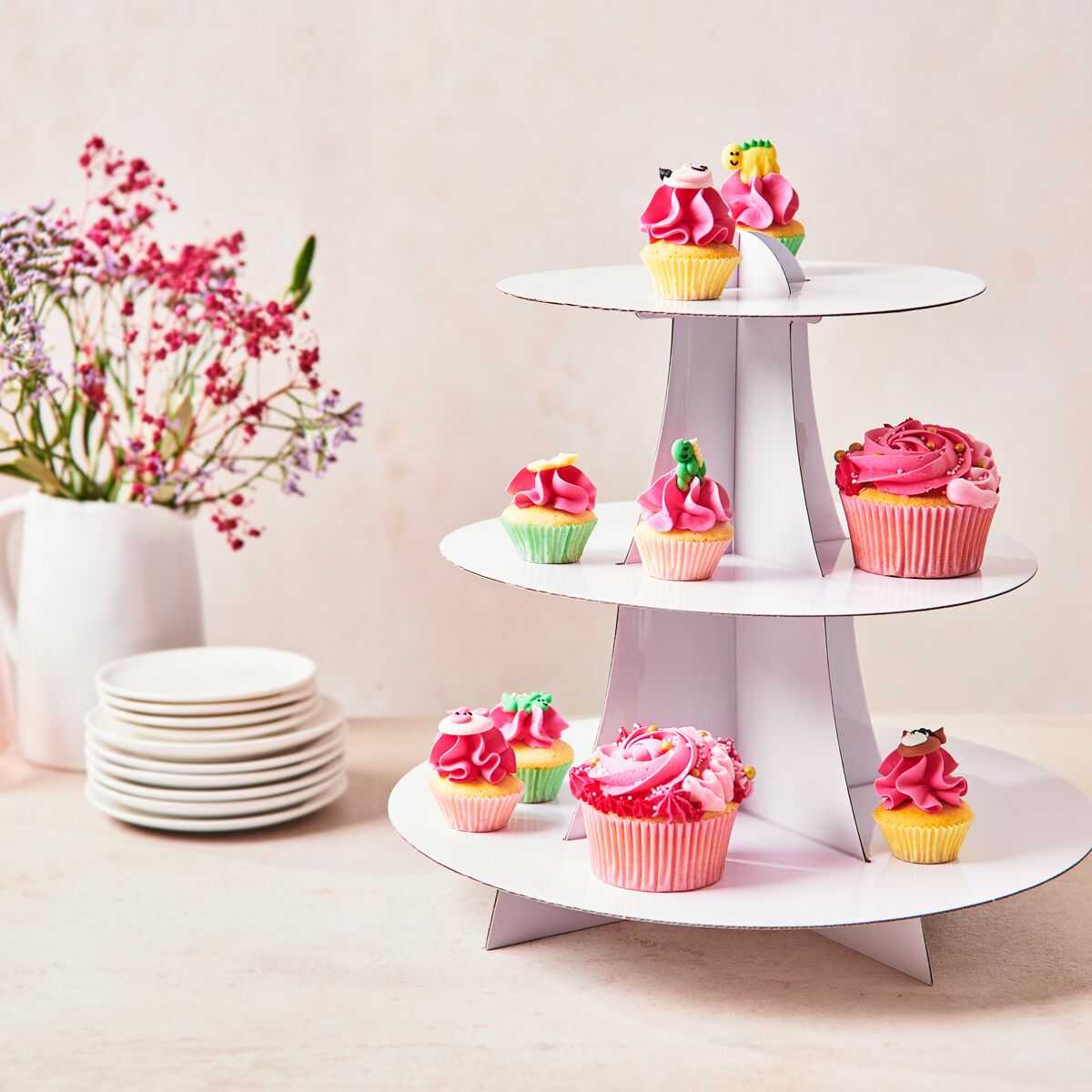 FunCakes Stojan na cupcakes 3 patra bílý