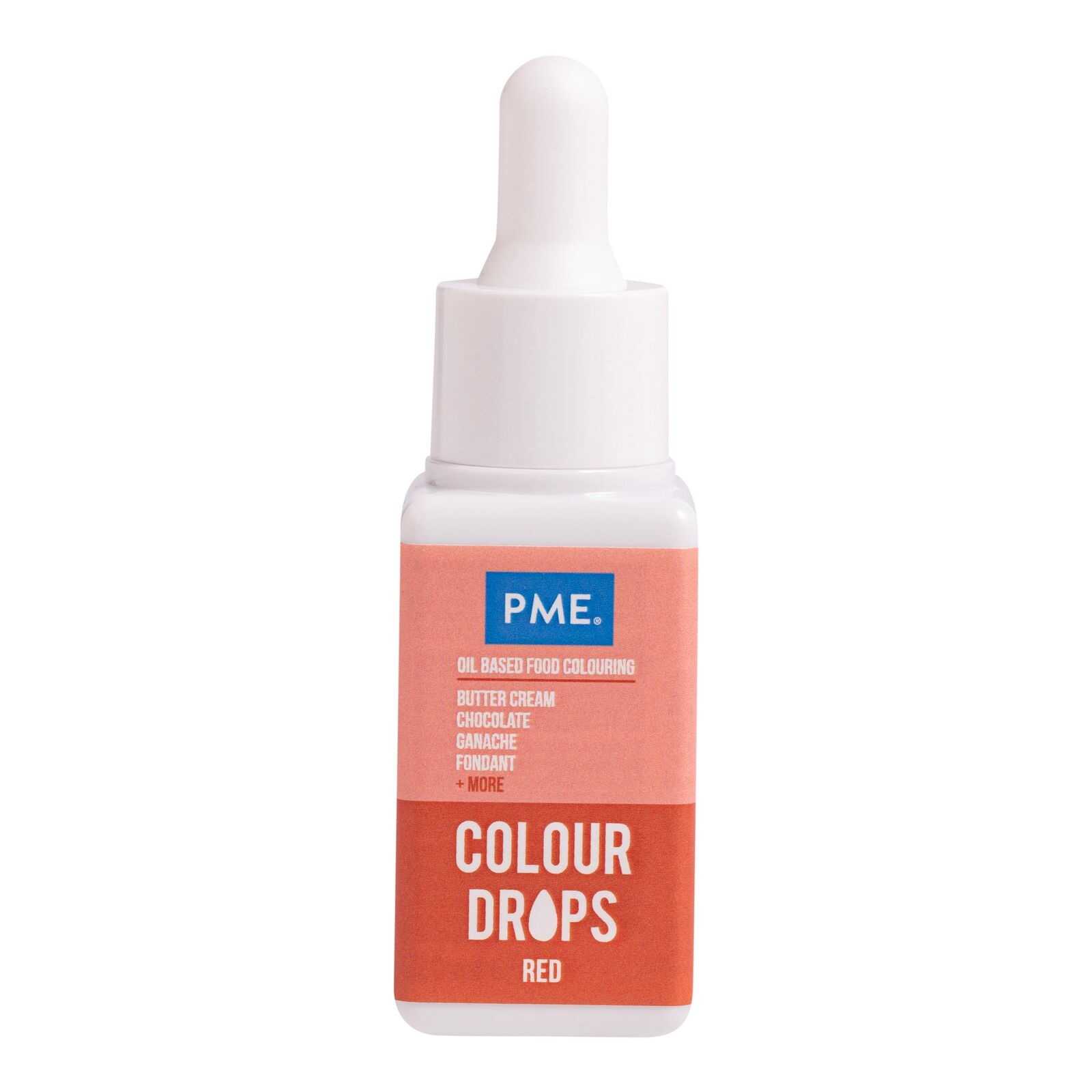 PME Colour Drops Red 20ml (barva do tuků)
