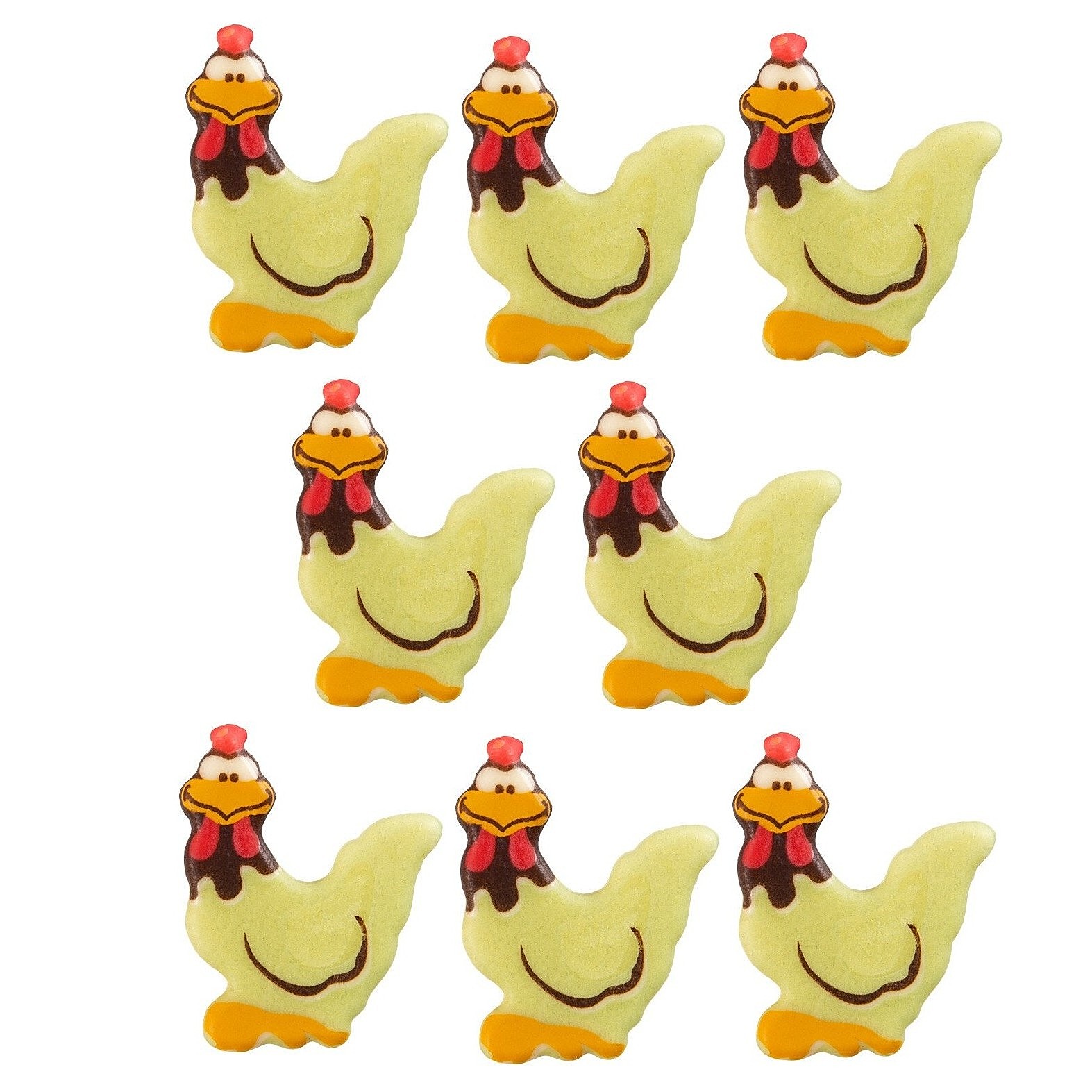 LEMAN DECORATIONS LEMAN Čokoládová dekorace Slepička 8ks