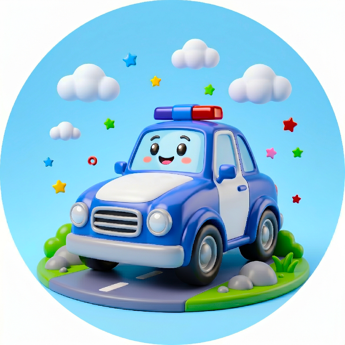 Hospodyňkám.cz Jedlý papír kreslené auto Policie