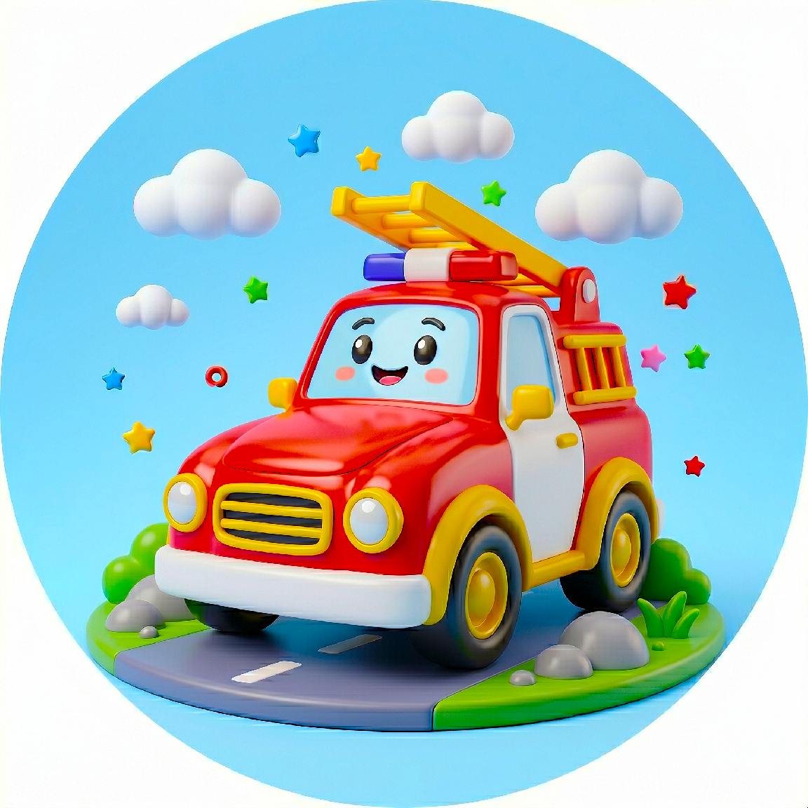 Hospodyňkám.cz Jedlý papír kreslené auto Hasiči
