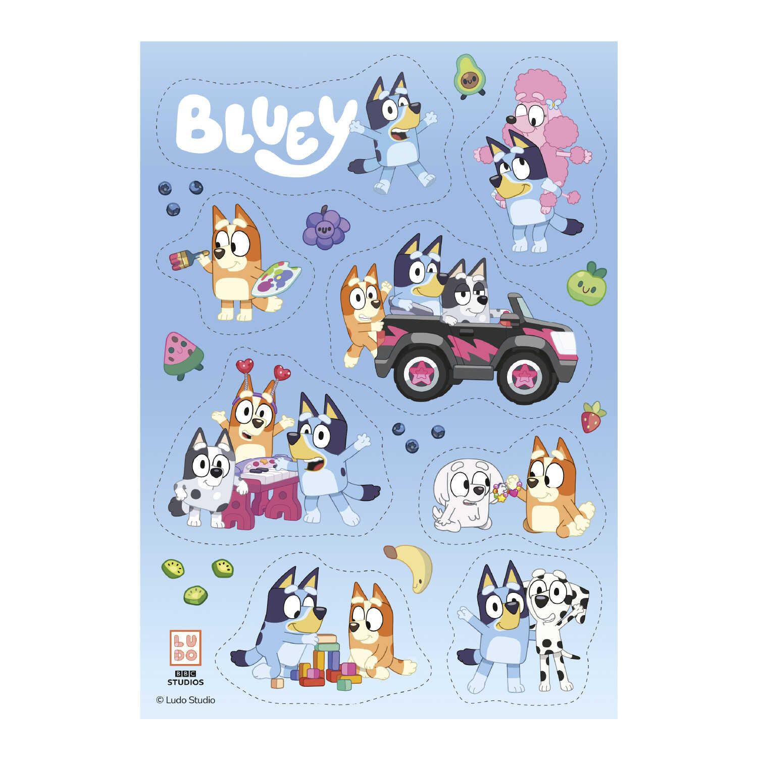 deKora Jedlé mini obrázky Bluey 9ks