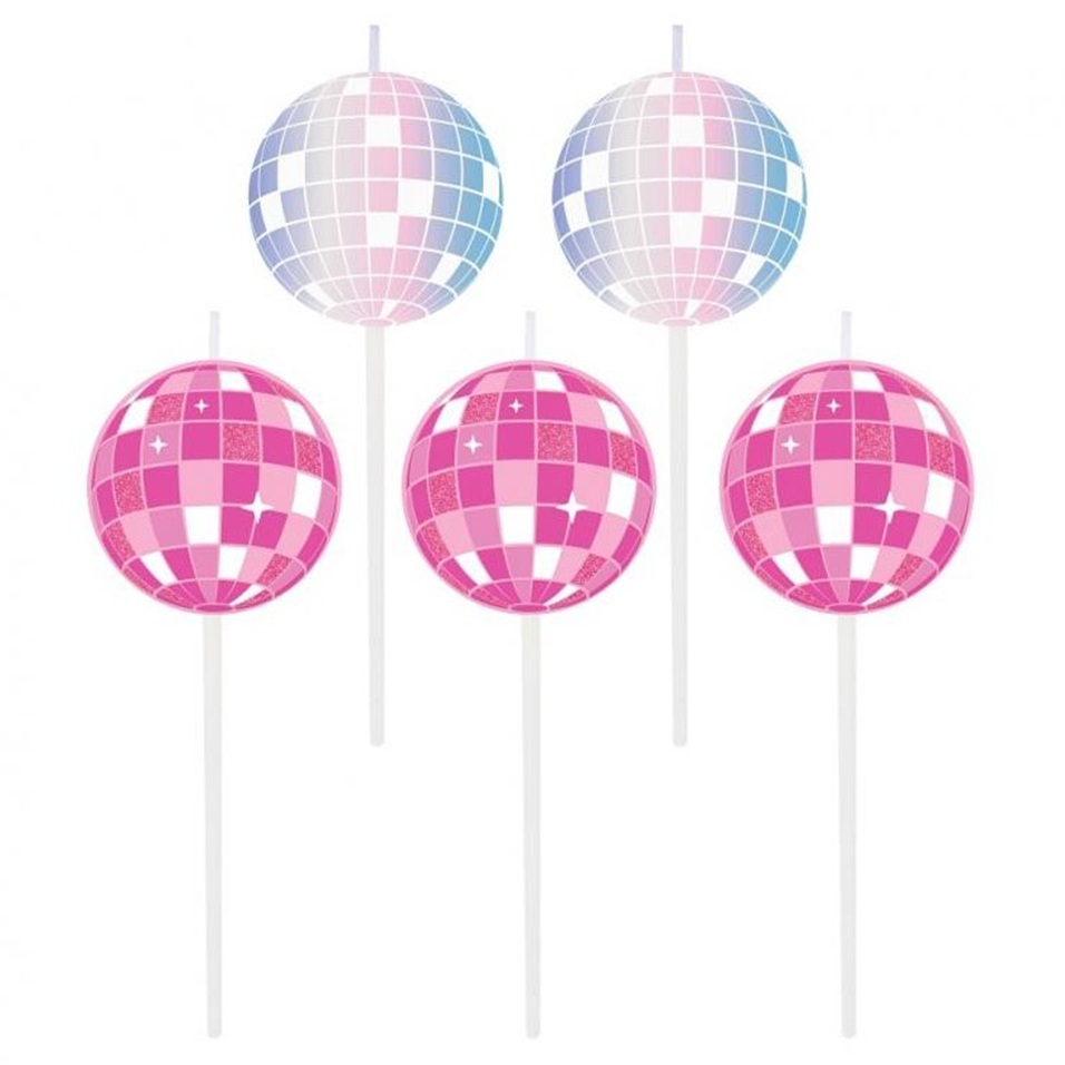 GoDan Dortové svíčky Disco koule 5ks