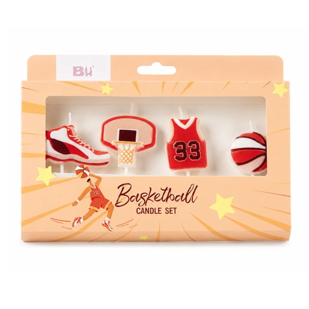 Dortové svíčky Basketbalový set 4ks