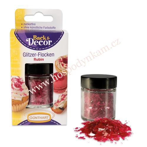 Jedlé třpytky - střepy rubínové 15g