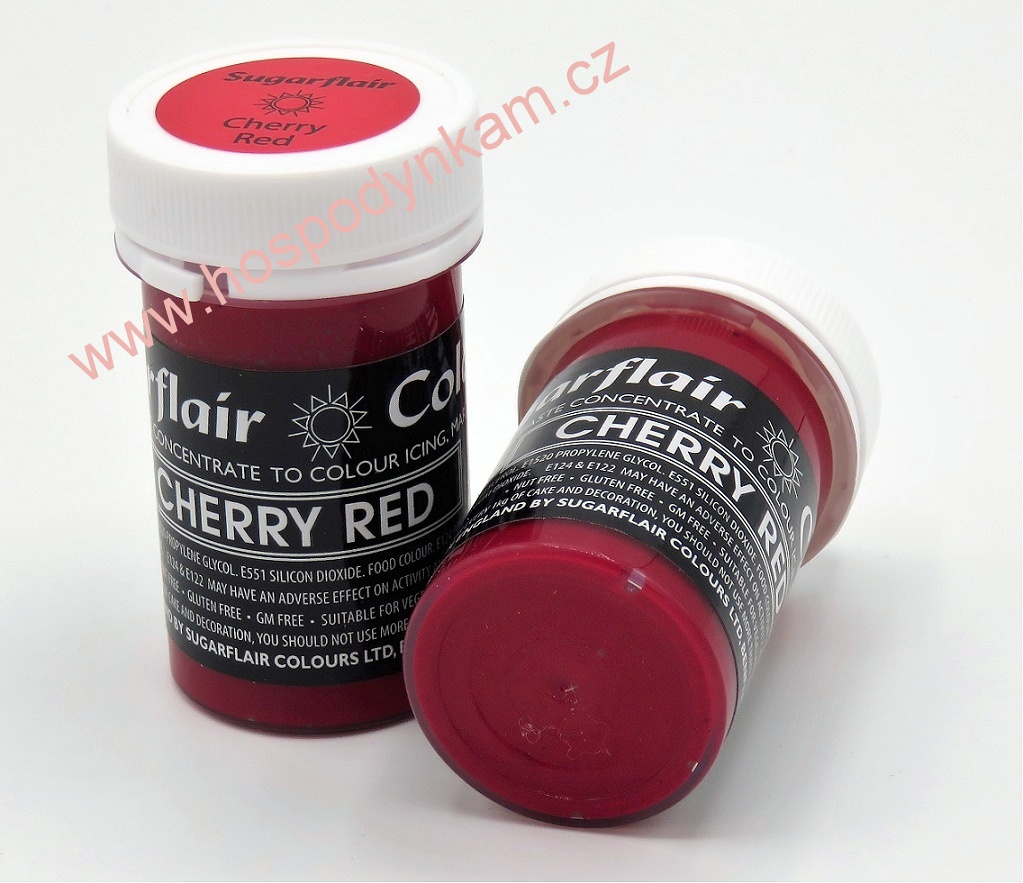 Gelová barva Sugarflair Cherry Red 25g
