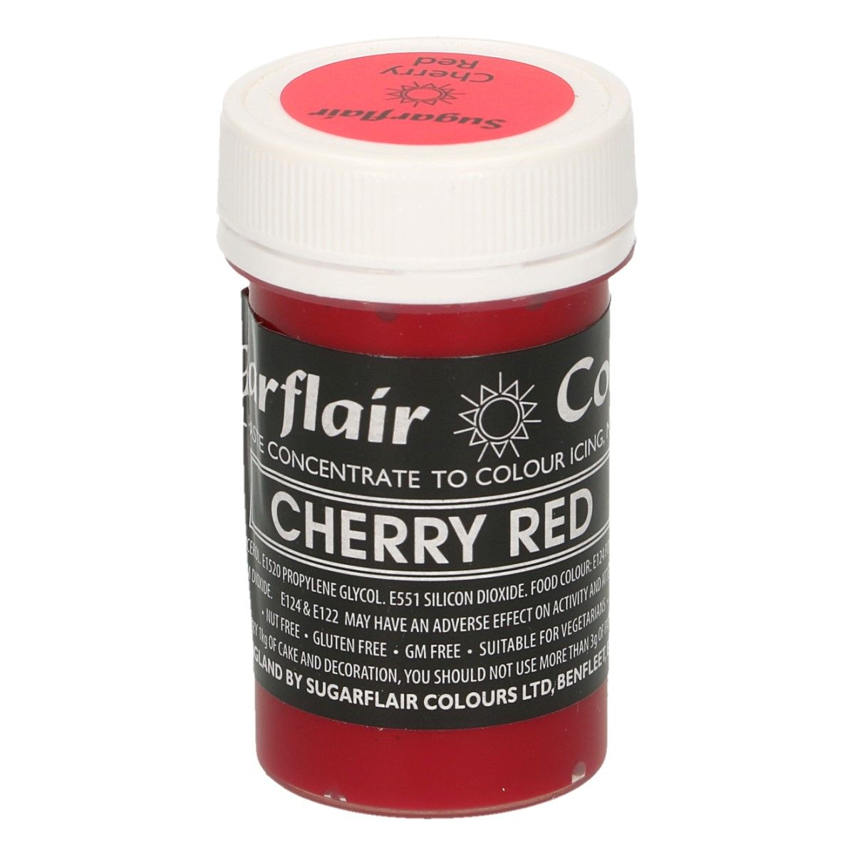 Gelová barva Sugarflair Cherry Red 25g