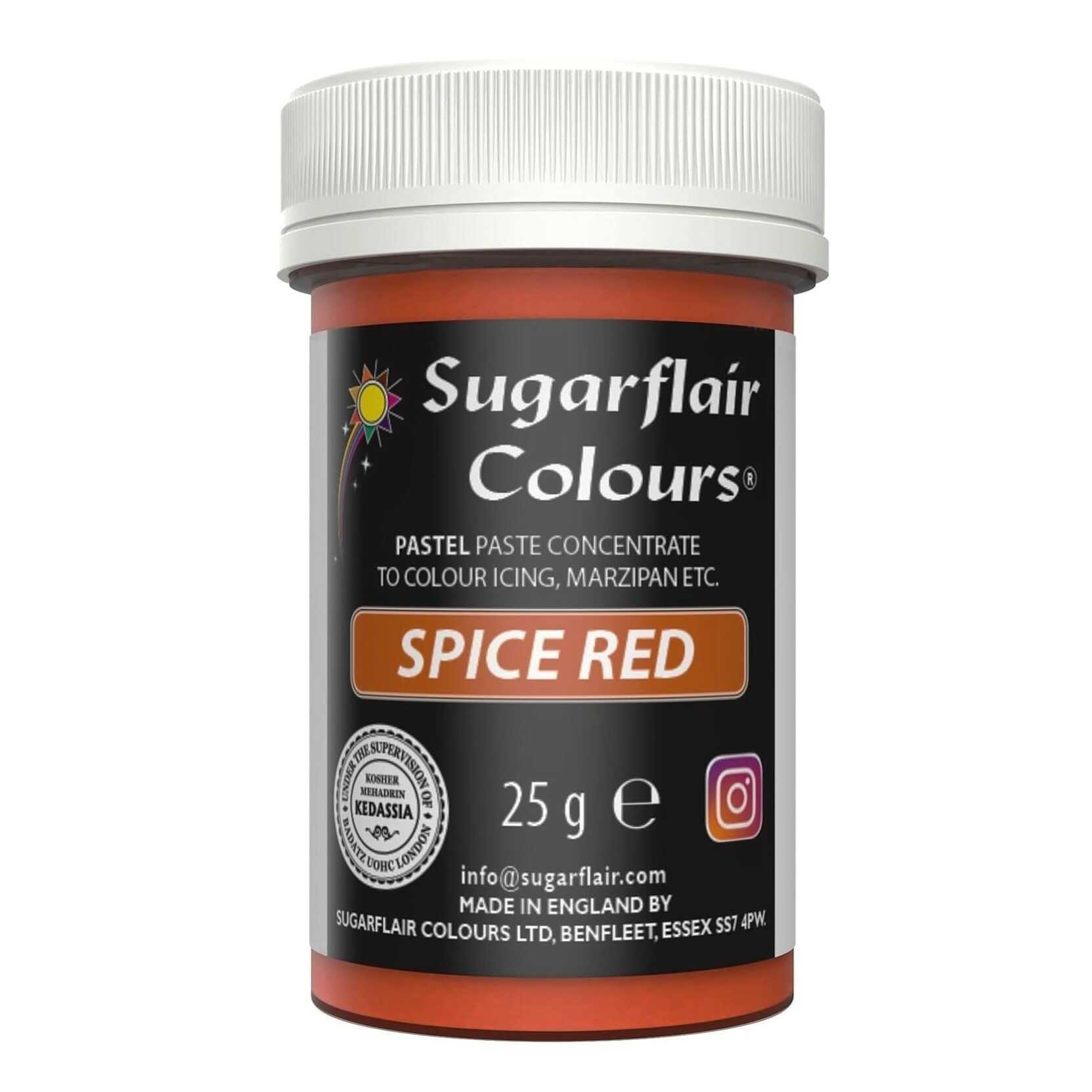 Gelová barva Sugarflair Spice Red 25g