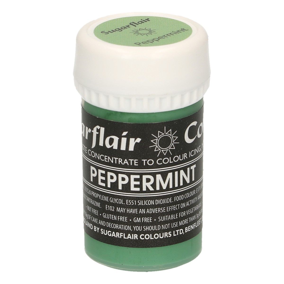 Gelová barva Sugarflair Peppermint 25g