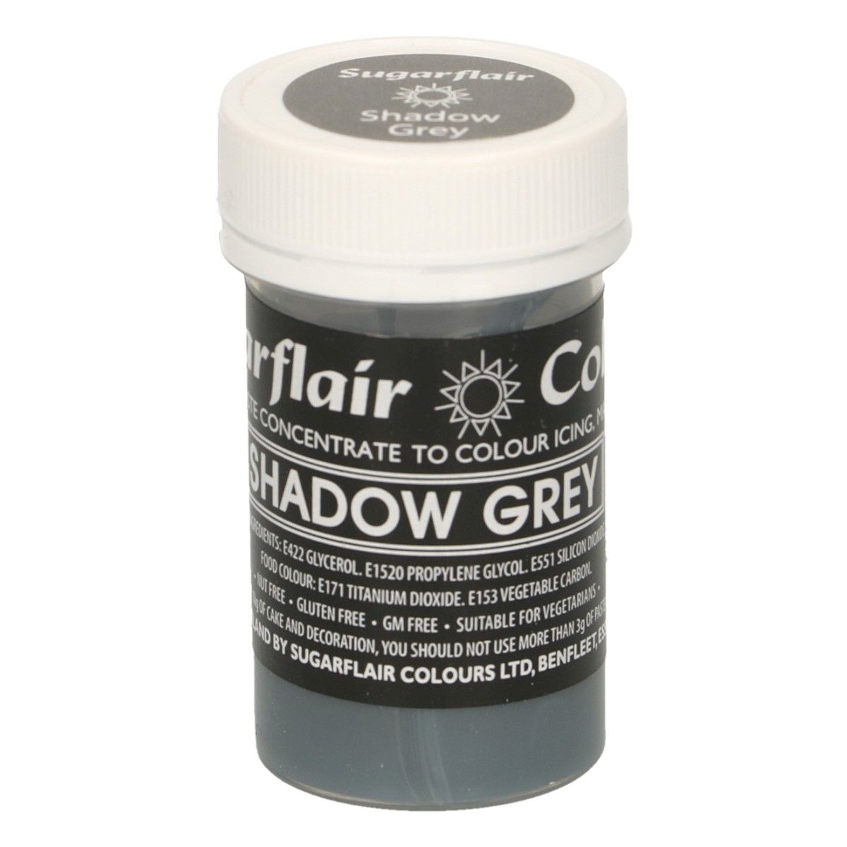 Gelová barva Sugarflair Shadow Grey 25g