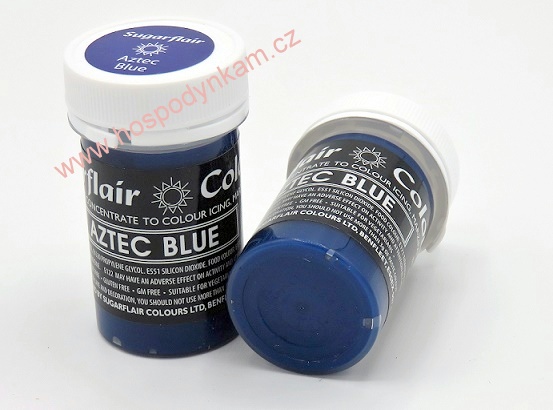 Gelová barva Sugarflair Aztec Blue 25g