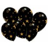Balónky Černé s hvězdami 7ks