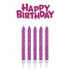 PME Dortové svíčky Happy Birthday růžové