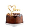 Zapichovací dekorace Zlaté srdce Love dort