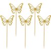 Zapichovací dekorace Motýl zlatý