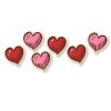 Günthart Srdíčka (červená, růžová) z bílé čokolády