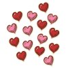 Günthart Srdíčka (červená, růžová) z bílé čokolády 15ks