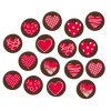 Günthart Hnědá kolečka s červeným srdcem 16ks