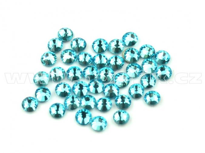 celobroušené hot-fix kameny Premium barva 120 Aquamarine /modrý tyrkys, velikost SS 6, balení 144ks, 720ks nebo 1440ks