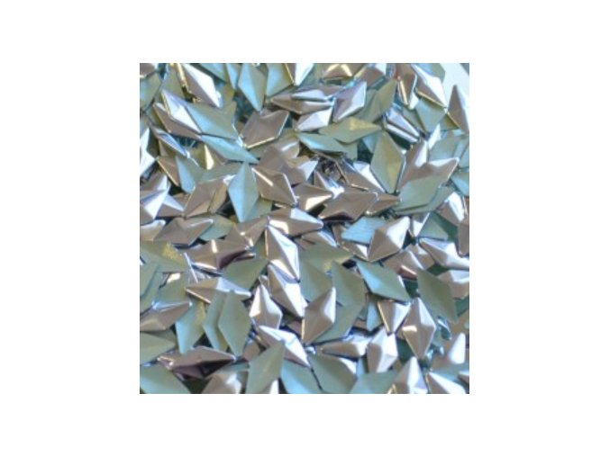 hot-fix kovový DIAMANT barva STŘÍBRNÁ, velikost 4x8mm, balení 100 nebo 500ks