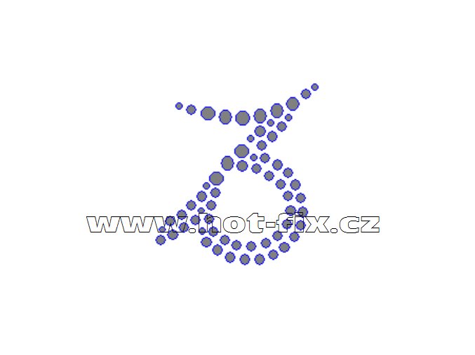SZ002-10 - hot-fix kamínkový potisk znamení zvěrokruhu Kozoroh (22.12.-20. 1.), rozměry cca 4,6x5,1cm