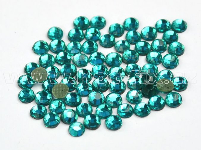 hot-fix kameny barva 140 Blue zircone /zelený tyrkys, velikost SS16, balení 144ks, 720ks, 1440ks