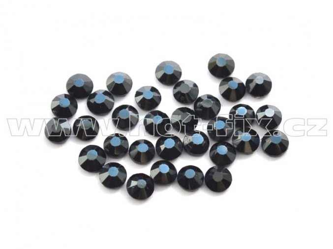 celobroušené hot-fix kameny Premium barva 127 DK Jet hematite /černá s kovovým leskem tmavá, velikost SS 6, balení 144ks, 720ks nebo 1440ks