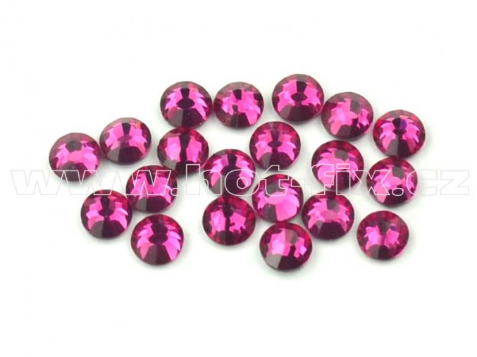 celobroušené hot-fix kameny Premium barva 218 Fuchsia /výrazná růžová, velikost SS10, balení 144ks, 720ks nebo 1440ks